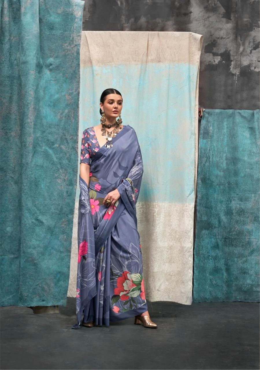 Rajbeer Kernia’S Pure Crape Wholesale Fancy Sarees Catalog — Wholesale Sarees, MPA wholesale from Surat — view 2